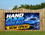 HAND CAR WASH BANNER  PRINTED SIGN FOR OUTDOOR USE CAR WASH BANNERS