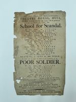 1790 ORIGINAL GEORGIAN THEATRE ROYAL HULL PLAYBILL - SCHOOL FOR SCANDAL