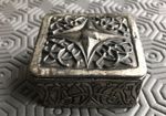 Pewter/Tin Trinket/Pill Box  Gothic / Celtic style