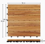 54 Interlocking Wooden Decking Tiles, 30×30cm Outdoor Patio Garden Floor Terrace