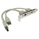 PCI Faceplate 2 Port USB 2.0 + 6 Pin IEEE 1394A Firewire Interface Header Cable