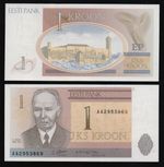 ESTONIA: B212a P#69a 1 Estonia Kroon 1992 Uncirculated Banknote.