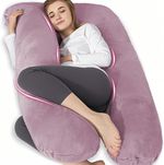 Home Pregnancy Pillow, U Shaped Maternity Full Body Pillow, Velvet