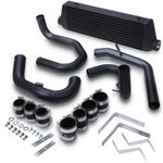 BLACK ALLOY FRONT MOUNT INTERCOOLER KIT FMIC FOR VW GOLF MK4 BORA 1.8T GTI 20V
