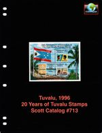 $4.25 Scott Value - 1996 TUVALU 20 Years of Stamps s/s New Name CV MNH NH UMM