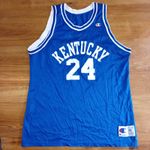 vintage Champion Kentucky Wildcats basketball jersey. Jamal Mashburn's no 24.