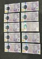 20 GBP REPLICA MONEY 10x BANK NOTES - UK POUNDS, CASH FOR MOVIES PHOTOS PRANKS