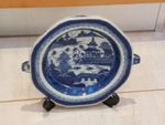 Chinese Blue and White Plate Warmer -18th Century.