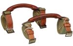 EX-ARMY LEATHER / NYLON HEAVY DUTY CARRY HANDLE CARGO LUGGAGE WEBBING STRAPS 