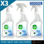 3 x DETTOL ANTI BACTERIAL DISINFECTANT SURFACE CLEANSER CLEANER SPRAY 500ML NEW