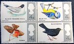 GB QEII 1966 MNH SG 696p-699p PHOSPHOR BRITISH BIRDS