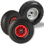 2x Pneumatic Wheel 10" Tyre, Sack Truck Trolley Wheelbarrow 20mm/16mm Bore