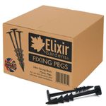 32 x Frost Fleece Ground Cover Fixing Pegs Black Plastic Extra Strong