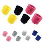 Wrist sweatbands Pack of 2 Sports Wristbands Unisex Wrist Sweat Band Gym Running