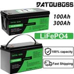 12V LiFePO4 300Ah lithium battery BMS solar battery solar system boat RV caravan
