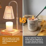 Candle Warmer Table Lamp Vintage style Dimmable  timer switch Adjustable height