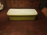 Vintage Tupperware Salad Saver Box Large Green & White Retro Kitchen Vgc
