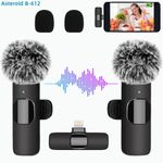 Wireless Lavalier Microphone Clip Mic Audio Video Recording For iPhone Samsung