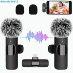 Wireless Lavalier Microphone Clip Mic Audio Video Recording For iPhone Samsung