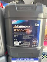 Advanced 10W40 Semi Synthetic Engine Oil 20L Petrol Diesel API SL/CF ACEA A3/B4
