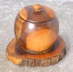Australian Mulga Turned Wood Tobacco Jar with Lid