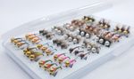 Barbless Tungsten Bead River Nymphs x Box Selection Trout Fishing Flies