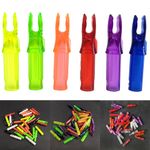 60X Arrow Nocks Insert Tips ID6.2mm Arrow Shaft Tails Plastic Archery Bow DIY