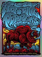 Red Hot Chili Peppers Fargo 2023 Rainbow Variant Rare Signed Ames Bros Poster 50