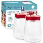 2 x Fermenting Jar Vent Fermentation One-Way Air Release Storage Pickling 1.4L