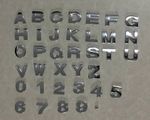 Chrome Metal 3D Self-adhesive Letter number car badge door sticker for Home Auto