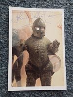 DOCTOR WHO JOHN NATHAN TURNER Signed Ice Warrior Postcard Picture