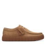 Clarks Mens Torhill Lo Dark Sand Suede Lace Up,Torhill
