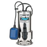 Clarke PVP11A 1½" 1100W 258Lpm Submersible Stainless Steel Dirty Water Pump