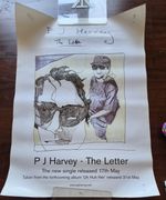 P.J HARVEY - UH HUH HER / THE LETTER - DOUBLE SIDED PROMO POSTER See Description