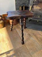 French Vintage Bobbin Stool, 3 Legged, Plant Stand, foot stool, accent table.