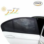 2X Universal Car Rear Window Sun Shade Blind Mesh Cover Screen Kid Child Protect