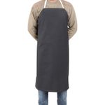 Black Rubber Bib Apron, Medium (27"W x 36"L) - Eisco Labs