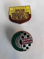 Vintage Brands Hatch Motorcycle Pin Badges X2, Very Rare in Very Good Condition.