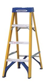 Fibreglass 1.12m Step Ladder 4 Step Swingback A Frame Anti-Slip Tread Support