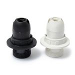 E14 SES Bulb Holder Socket – Black/White Plastic Lamp Holder for Table Lamp UK