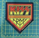 Kiss Army Black Border Woven Sew On Patch Officially Licensed