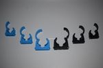 NEW  MDPE water Pipe hinged BLACK / BLUE clip 20mm,25mm,35mm TALON/PLUMBING/10p