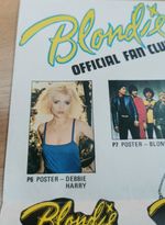 BLONDIE Original UK Fan Club Merchandising Glossy A4 Sheet 2-Sided 1980 Near MIN