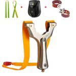 Stainless Steel Hunting Catapult with 2 Rubber Band+2 Magnetic Rings+2 in 1 Case