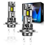 NOVSIGHT 2x H7 LED Headlight Bulbs Kit High Low Beam 6500K Super White No Error
