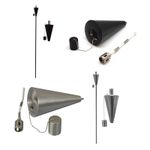Garden Fire Torch Oil Paraffin Flame Lanterns - 146cm Triangle Barrel Design