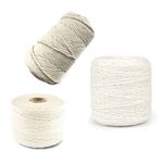 2mm 3mm 5mm Natural Craft Macramé Cotton String Artisan Thread Twisted Cord