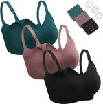 3 Pack Nursing Bras Medium Wirefree Seamless Maternity Breastfeeding Bras M