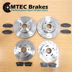 Vauxhall Corsa D 1.6 VXR MK3 07-15 Drilled Grooved Front Rear Brake Discs & Pads