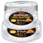Aluminium Serving Platters Party Disposable Foil Trays 14" 17 Inch For Catering